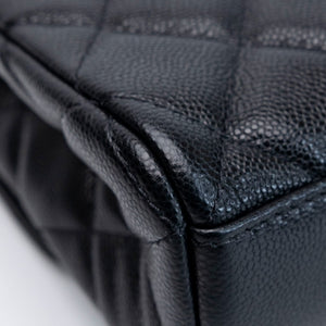 CHANEL 25P MINI FLAP BAG BLACK CAVIAR LEATHER GHW (MICROCHIP)