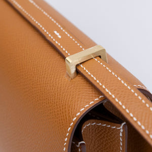 HERMES MINI CONSTANCE EPSOM GOLD GHW STAMP K