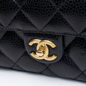CHANEL 26C MINI FLAP BAG BLACK CAVIAR GHW (MICROCHIP)