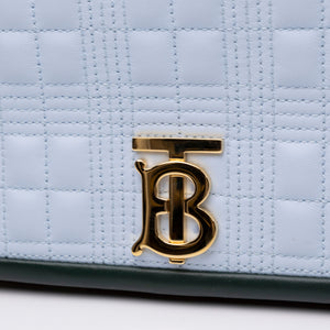 BURBERRY LOLA SMALL BLUE BAG LAMBSKIN GHW