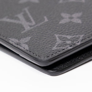 LOUIS VUITTON MULTIPLE WALLET BLACK & GREY MONOGRAM (MICROCHIP)
