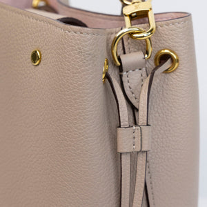 LOUIS VUITTON NANO LOCKME BUCKET BEIGE CALFSKIN LEATHER GHW (MICROCHIP)