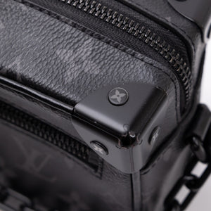 LOUIS VUITTON MINI SOFT TRUNK BLACK MONOGRAM ECLIPSE CANVAS BLACK HARDWARE
