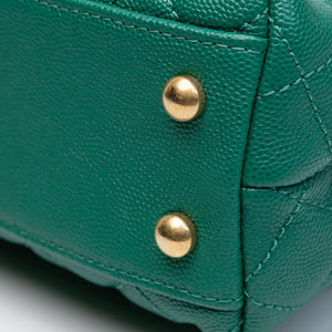 CHANEL SMALL COCO HANDLE CAVIAR GREEN LGHW