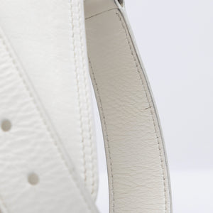 BALENCIAGA SOFT FLAP BAG WHITE CALFSKIN LEATHER SHW