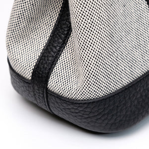 HERMES NEO GARDEN PARTY 23 NEGONDA / CANVAS ECRU / BLACK SHW STAMP G