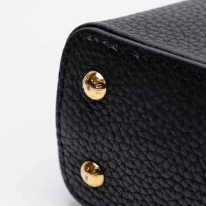 LOUIS VUITTON CAPUCINES NANO HANDBAG BLACK GHW