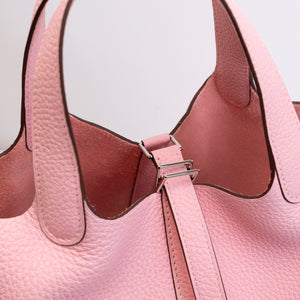 HERMES PICOTIN 18 LOCK BAG CLEMENCE 3Q ROSE SAKURA SHW STAMP W