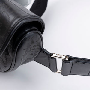 CHRISTIAN DIOR OBLIQUE GALAXY MENS SADDLE BAG BLACK CALFSKIN SHW