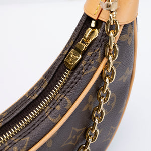 LOUIS VUITTON HALF-MOON LOOP BAGUETTE MONOGRAM CANVAS GHW (MICROSHIP)