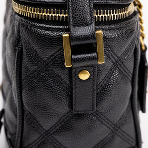 SAINT LAURENT 80'S VANITY BAG BLACK CALFSKIN GHW