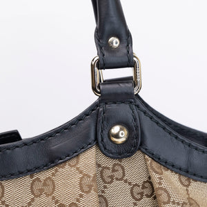 GUCCI GG CANVAS SUKEY TOTE BEIGE GHW