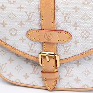 LOUIS VUITTON SAUMUR BB OTHER MONOGRAM CANVAS MASTIC CREAM GHW (MICROCHIP)