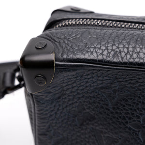 LOUIS VUITTON MINI SOFT TRUNK MONOGRAM TAURILLON LEATHER SO BLACK (MICROCHIP)