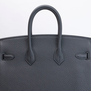HERMES BIRKIN 25 VEAU TOGO PLOMB GHW STAMP K