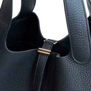 HERMES PICOTIN 22 CLEMENCE BLACK GHW STAMP K