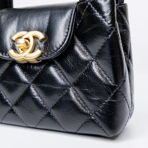 CHANEL 24P MINI NANO KELLY SHOPPER CALFSKIN GHW (MICROCHIP)