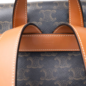 CELINE MEDIUM BACKPACK FOLCO IN TOILE TRIOMPHE CANVAS / CALFSKIN GHW