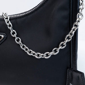 PRADA RE-EDITION 2005 SHOULDER BAG RE-NYLON BLACK SHW