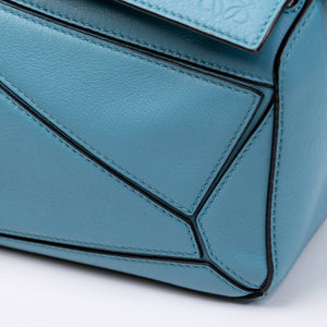 LOEWE MINI PUZZLE BAG CALFSKIN LIGHT BLUE SHW