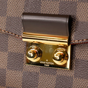 LOUIS VUITTON CROISETTE DAMIER EBENE CANVAS GHW