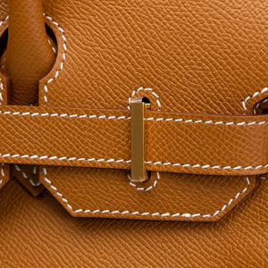 HERMES BIRKIN 30 GOLD EPSOM LEATHER GHW STAMP W