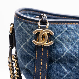 CHANEL GABRIELLE HOBO BAG DENIM / LEATHER MULTICOLOURED HARDWARE