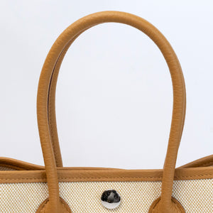 HERMES NEO GARDEN PARTY 23 NEGONDA / CANVAS BEIGE / NATURAL SABLE SHW STAMP G
