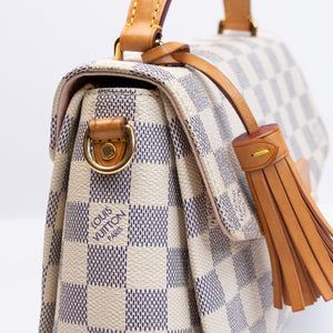LOUIS VUITTON CROISETTE BAG DAMIER AZUR CANVAS GHW