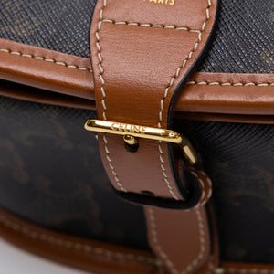 CELINE FLOCO BAG IN TRIOMPHE CANVAS GHW