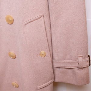 BURBERRY CASHMERE TRENCH KENSINGTON COAT PINK SIZE 36
