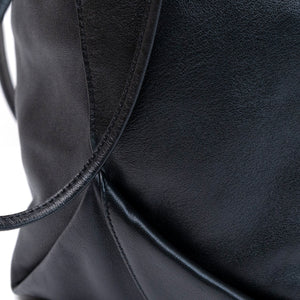 SAINT LAURENT TEDDY BUCKET BAG BLACK LAMBSKIN SHW