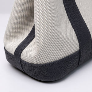 HERMES NEO GARDEN PARTY 23 CANVAS/NEGONDA ECRU/BLEU GLACIER/ARDOISE SHW STAMP K
