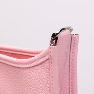 HERMES EVELYNE 23 CLEMENCE LEATHER ROSE SAKURA SHW STAMP K