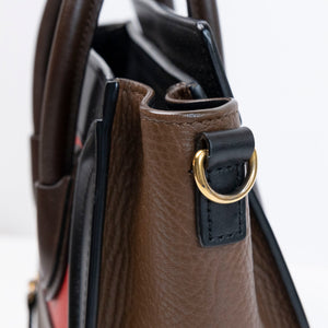 CELINE NANO TRICOLOR LUGGAGE BAG LEATHER GHW