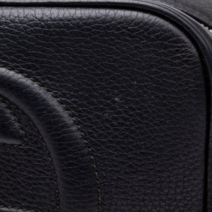GUCCI SOHO DISCO CAMERA BAG CALFSKIN LEATHER BLACK LGHW