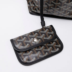 GOYARD MINI ANJOU TOTE BLACK GOYARDINE CANVAS / LEATHER SHW