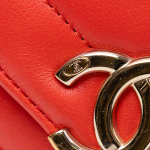 CHANEL CHEVRON FLAP BAG CALFSKIN LEATHER LGHW