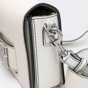 CHRISTIAN DIOR DIOR REVOLUTION FLAP BAG WHITE CALFSKIN SHW