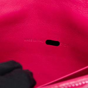 CHRISTIAN DIOR MISS DIOR PROMENADE WALLET ON CHAIN PINK CANNAGE QUILTED PATENT LEATHER GHW