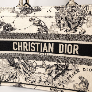 DIOR MEDIUM BOOK TOTE TOILE DE JOUY ZODIAC EMBROIDERY