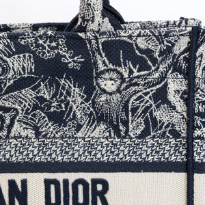 CHRISTIAN DIOR SMALL BOOK TOTE BLUE TOILE DE JOUY EMBROIDERY