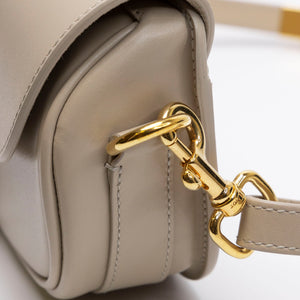 CHRISTIAN DIOR BOBBY EAST WEST BAG BEIGE CALFSKIN LEATHER GHW