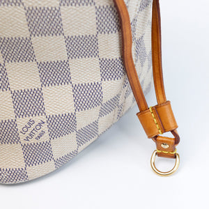 LOUIS VUITTON NEVERFULL MM DAMIER AZUR CANVAS ROSE BALLERINE GHW