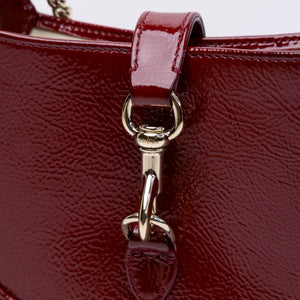 GUCCI JACKIE NOTTE MINI BAG RED PATENT LEATHER GHW