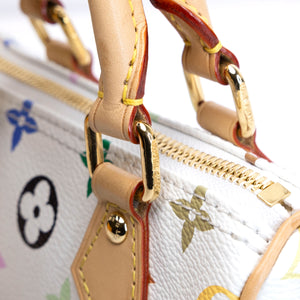 LOUIS VUITTON TAKASHI MURAKAMI NANO SPEEDY MONOGRAM CANVAS / LEATHER WHITE / MULTICOLOUR GHW