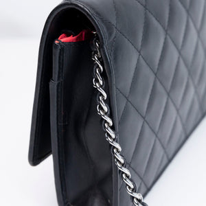 CHANEL CAMBON WALLET ON CHAIN BLACK CALFSKIN SHW