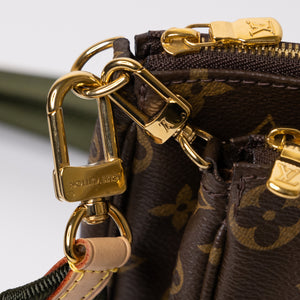 LOUIS VUITTON MULTI POCHETTE ACCESSORIES MONOGRAM CANVAS KHAKI GHW