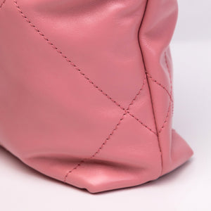 CHANEL MINI 22 BAG SHINY CALFSKIN PINK SHW (MICROCHIP)