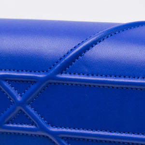CHRISTAIN DIOR DIORAMA WALLET ON CHAIN BLUE LAMBSKIN LEATHER SHW